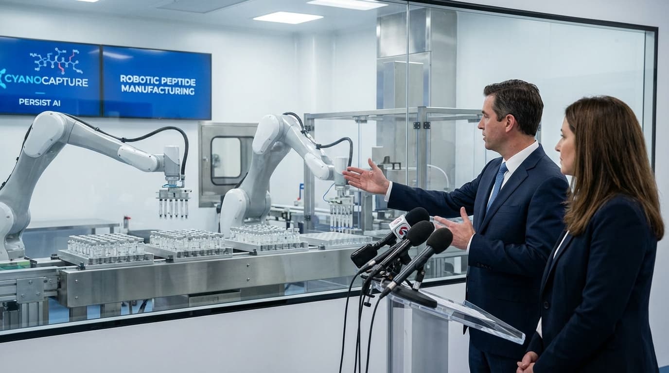CyanoCapture and Persist AI Collaborate on Innovative Robotic GMP Facility for Peptide Drugs