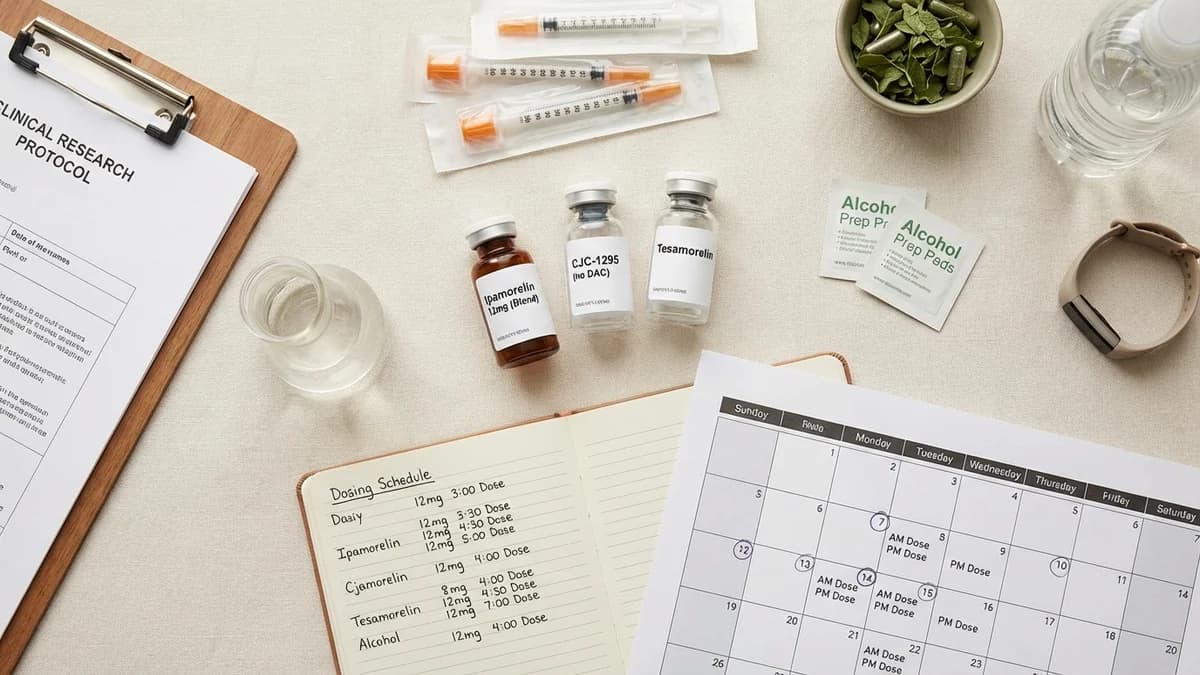 Tesamorelin, CJC-1295 (no DAC), Ipamorelin 12mg (Blend) Dosing: What Clinics Prescribe and What to Expect